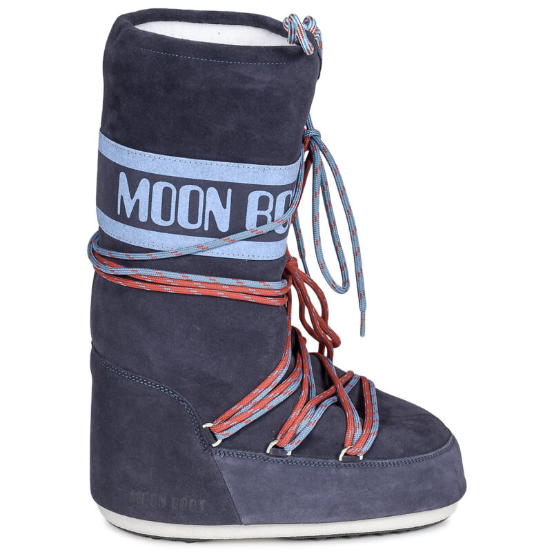 Moon Boot  MB ICON SUEDE LACES  Blu -  Scarpe da neve Donna - 2