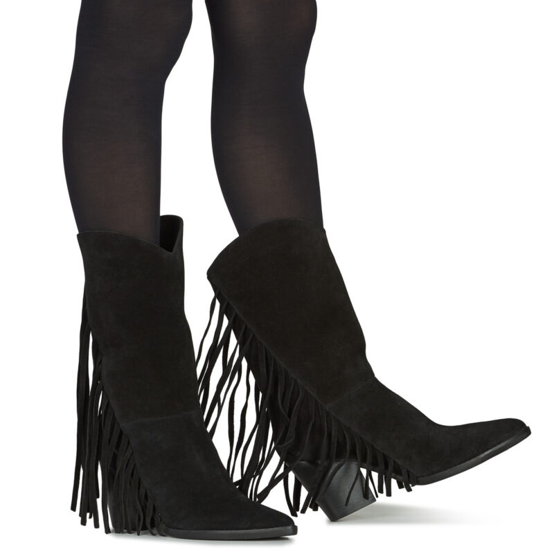 Exé Shoes 515-ORLANDO-SUEDE-BLACK Nero Stivali con tacco Donna - 8