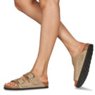 BIRKENSTOCK Arizona Big Buckle Oiled / Leather / Tobacco / Brown / Narrow Beige Women's Flip-flops - 8