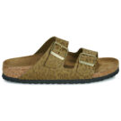 Chaussons femme BIRKENSTOCK Arizona Birko-flor / Leo / Kaki / Beige &eacute;troit - Pointure 2