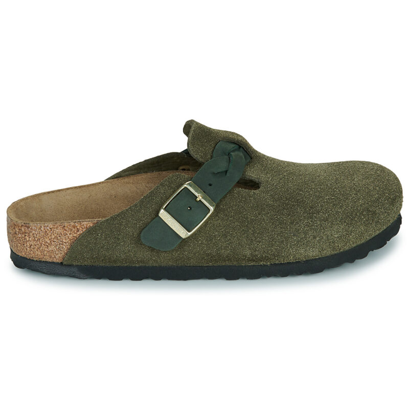 BIRKENSTOCK Boston Pelle / Huilé / Suede / Timo / Stretto Kaki Zoccoli Donna - 2