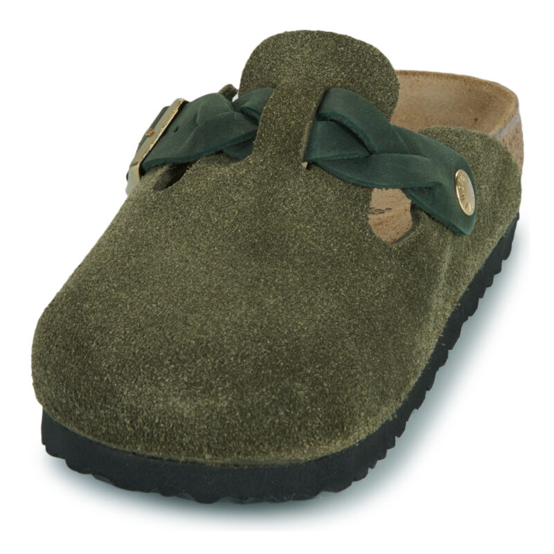 BIRKENSTOCK Boston Pelle / Huilé / Suede / Timo / Stretto Kaki Zoccoli Donna - 3