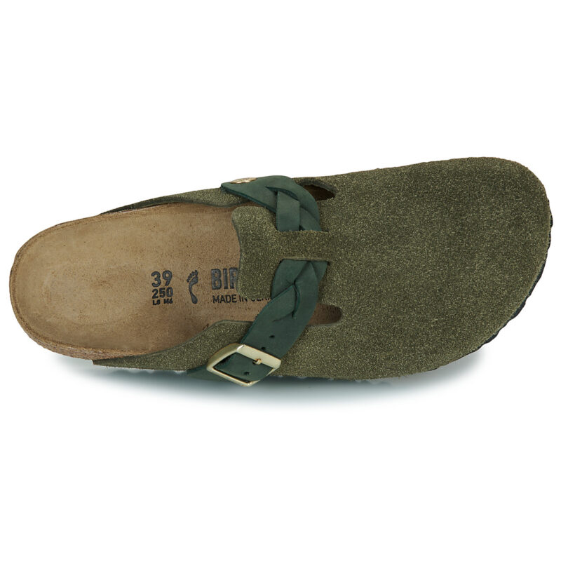 BIRKENSTOCK Boston Pelle / Huilé / Suede / Timo / Stretto Kaki Zoccoli Donna - 6