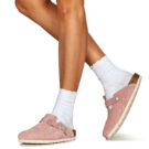 BIRKENSTOCK Boston Soft / Footbed / Suede / Pink / Argilla / Stretta Rosa Zoccoli Donna - 8