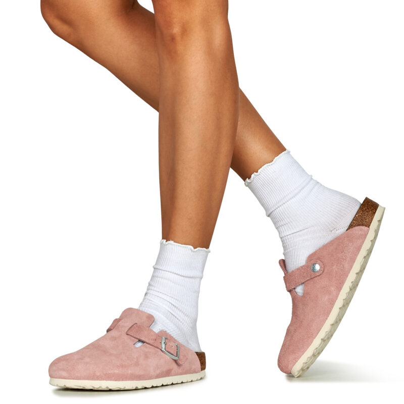 BIRKENSTOCK Boston Soft / Footbed / Suede / Pink / Argilla / Stretta Rosa Zoccoli Donna - 8