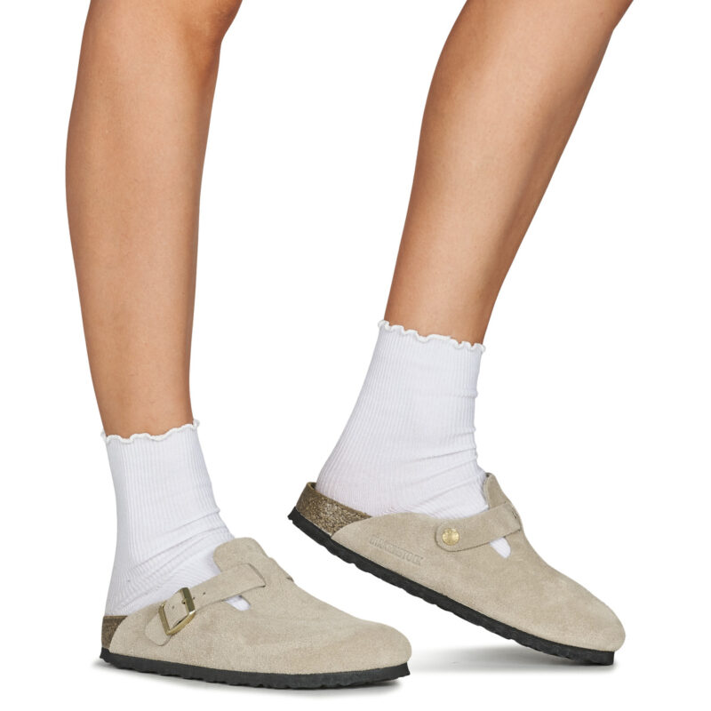 BIRKENSTOCK Boston Suede / Sandcastle / Stretto Beige Zoccoli Donna - 8