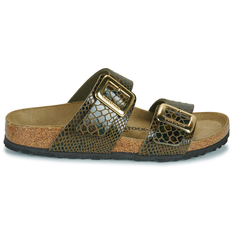 BIRKENSTOCK Sydney Cushion Buckle Leather / Brown / Shiny / Snake / Sage / Straight / Regular Brown Ciabatta Woman - 2