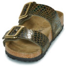 BIRKENSTOCK Sydney Cushion Buckle Leather / Brown / Shiny / Snake / Sage / Straight / Regular Brown Ciabatta Woman - 3