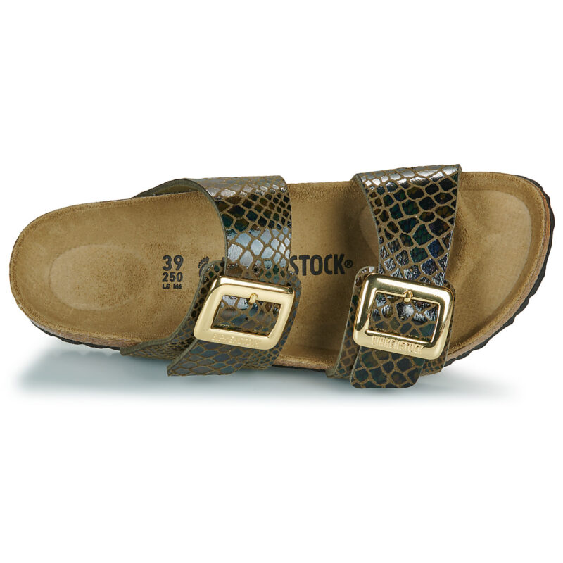 BIRKENSTOCK Sydney Cushion Buckle Leather / Brown / Shiny / Snake / Sage / Straight / Regular Brown Ciabatta Woman - 6