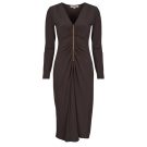 Abito MICHAEL Michael Kors ZIP LS CF RUCH MIDI DRS Marrone - Abiti Lunghi Donna - 1