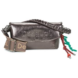 Borsa a tracolla donna Desigual  HALF LOGO TROKEL  Argento Desigual 8445110717240