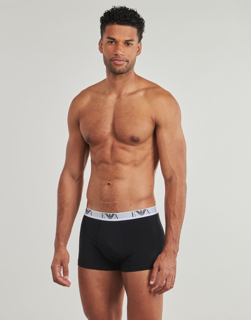 Boxer Emporio Armani 3 PACK TRUNK AF14131 Schwarz Herren Boxer - 2