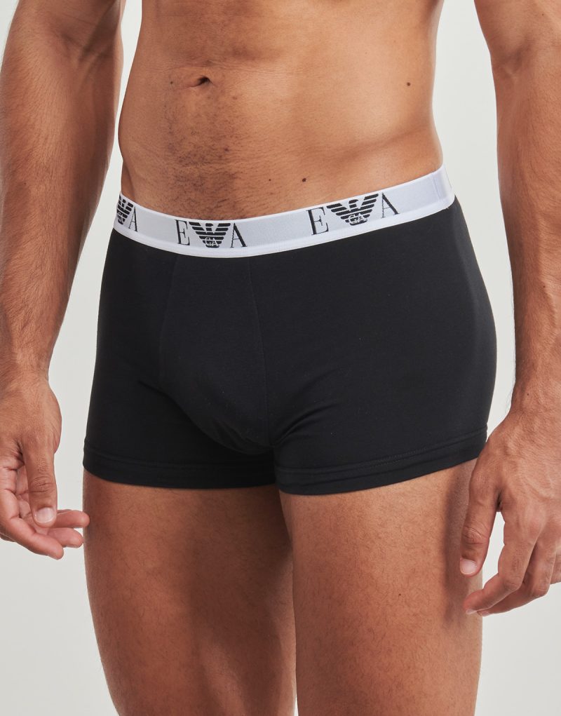 Boxer Emporio Armani 3 PACK TRUNK AF14131 Schwarz Herren Boxer - 3