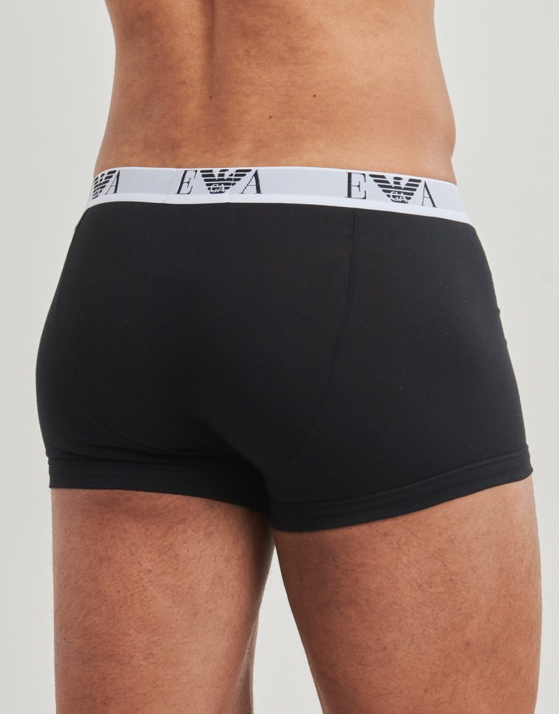 Boxer Emporio Armani 3 PACK TRUNK AF14131 Schwarz Herren Boxer - 4