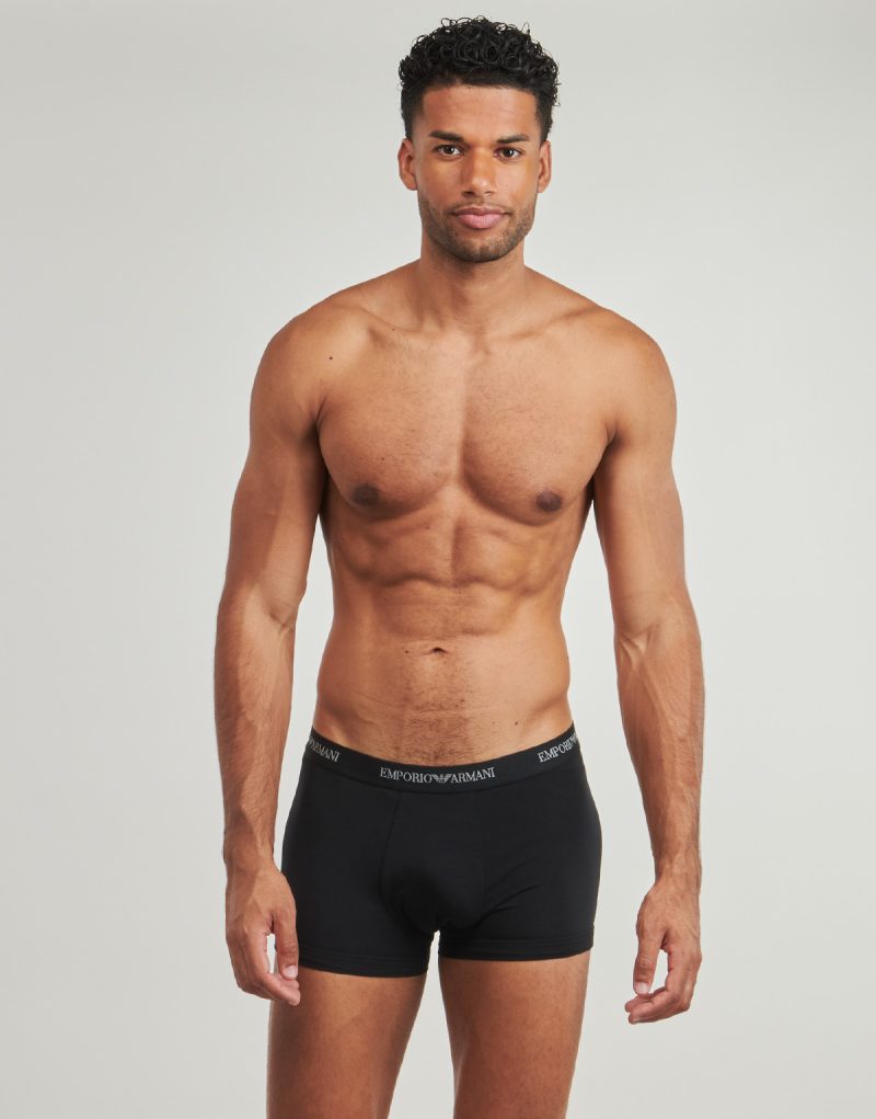 Boxer Emporio Armani 3 PACK TRUNK AF14132 Schwarz Herren Boxer - 2