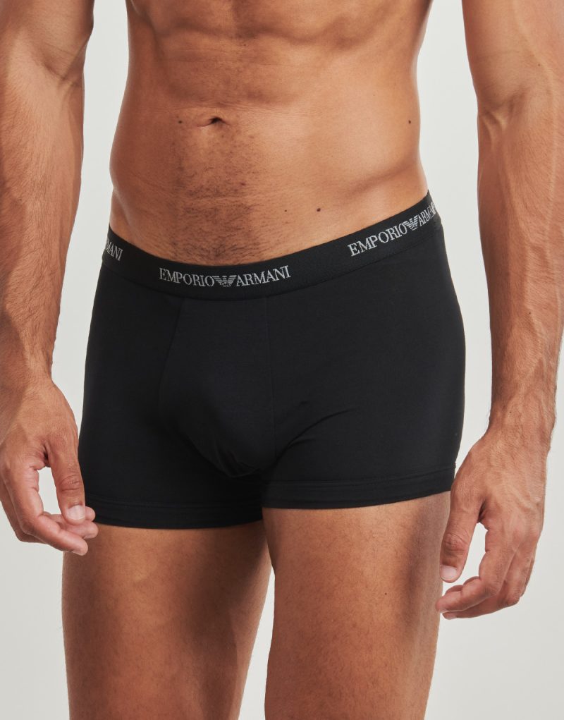 Boxer Emporio Armani 3 PACK TRUNK AF14132 Schwarz Herren Boxer - 3