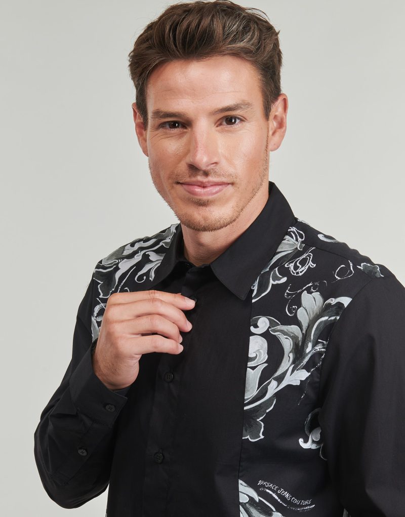 Camisa de manga larga Versace Jeans Couture 79GAL208 Negra Camisas de manga larga para hombre - 5