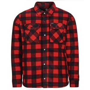 Camicia a maniche lunghe uomo Volcom  BOWERED FLEECE LS  Rosso Volcom