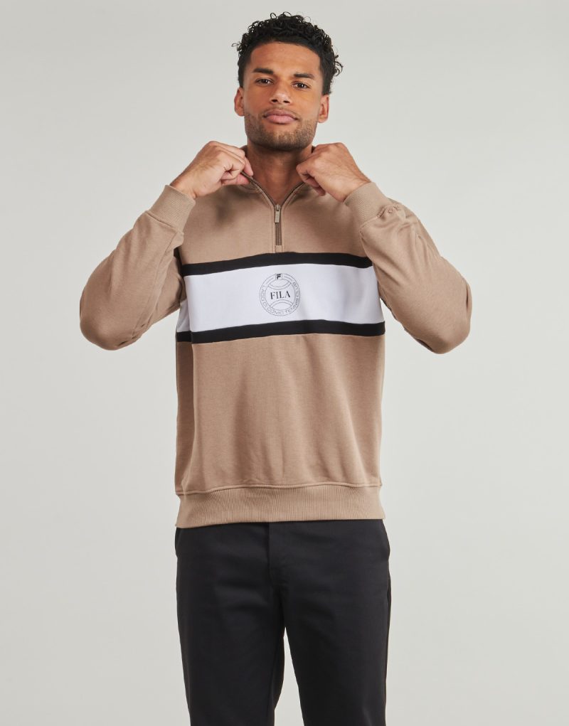Felpe Fila PARELLA LOOSE HALF-ZIP SWEATSHIRT Beige Felpe Uomo - 2