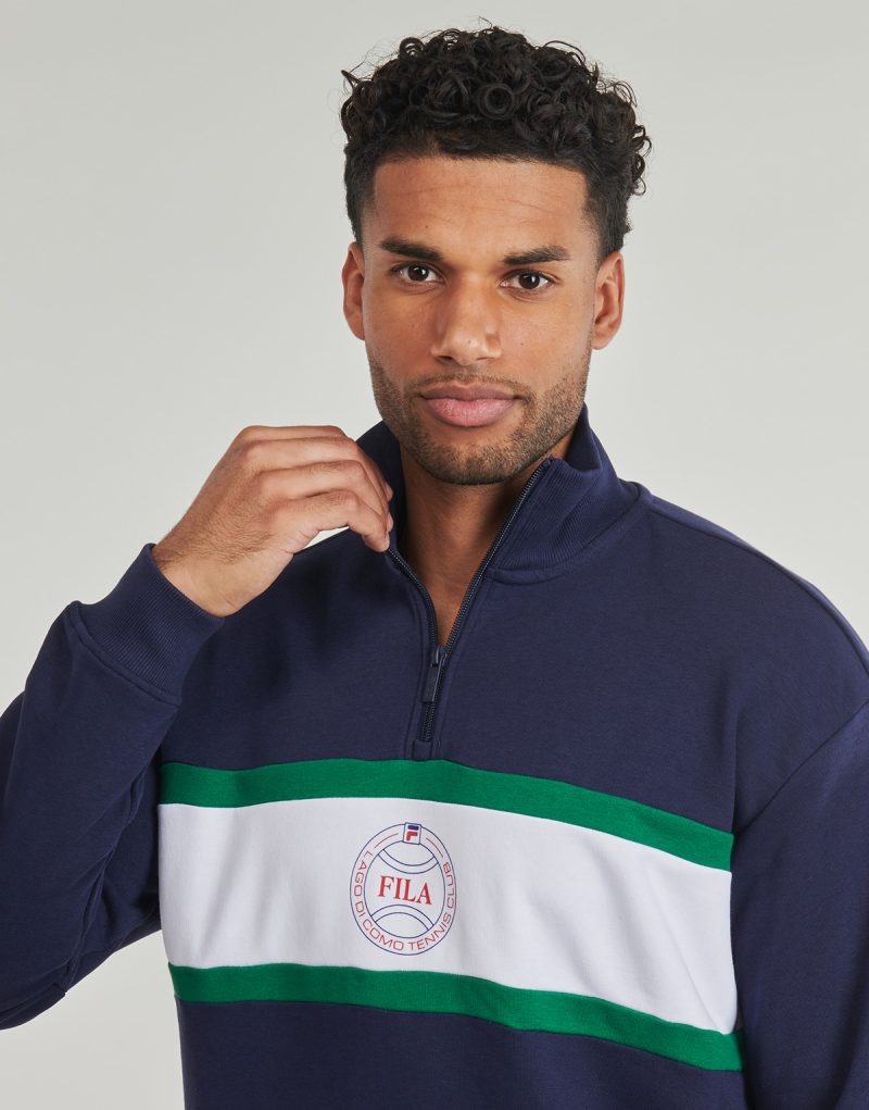 Sweatshirts Fila PARELLA LOOSE HALF-ZIP SWEATSHIRT Marine Felpe Uomo - 5