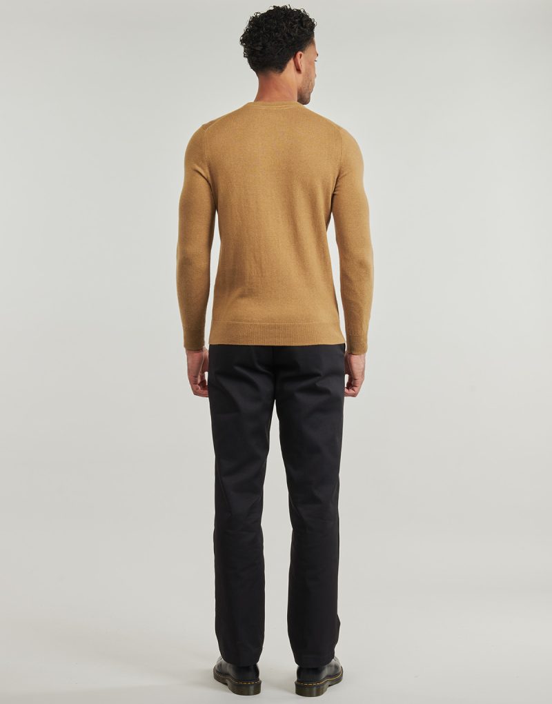 Felpe Lyle & Scott Cotton Merino Crew Neck Jumper Marrone Felpe Uomo - 4