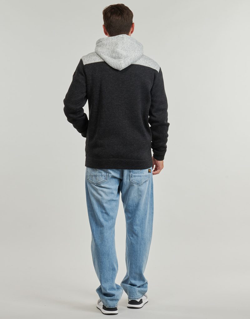 Sweat-shirts &agrave; capuche Quiksilver KELLER BLOCK ZIP Grigio Felpe con cappuccio Uomo - 4