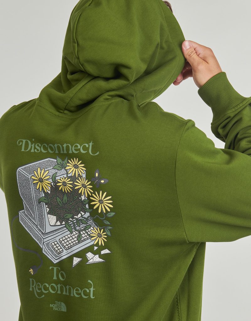 Felpe con cappuccio The North Face M CONNECT RELAXED HOODED Verde Felpe con cappuccio Uomo - 5