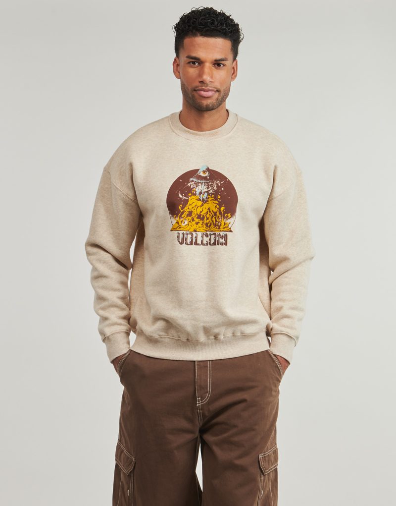 Felpe Volcom FA CALLUM ROONEY CREW Beige Felpe Uomo - 2