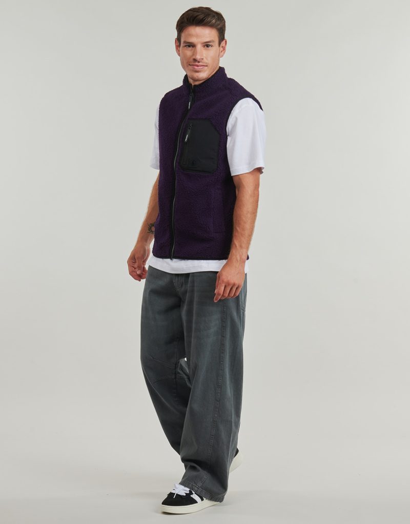 Felpa Volcom MUZZER FUZZAR VEST Viola Felpe Uomo - 3