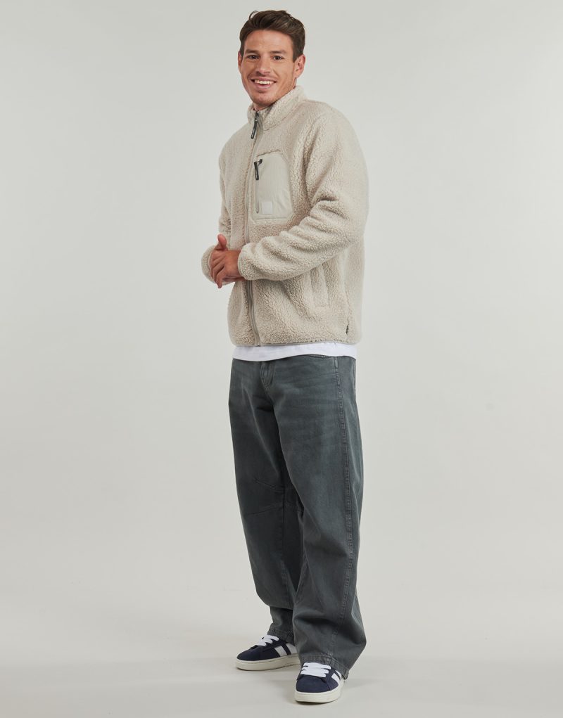 Felpa Volcom MUZZER FUZZAR ZIP Beige Felpe Uomo - 3