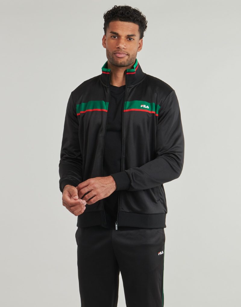 Giacca Sportiva Fila SAGANO REGULAR TAPED TRACK JACKET Nero Giacche Sportive Uomo - 2