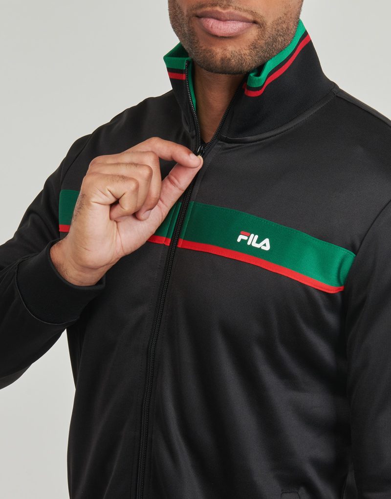 Giacca Sportiva Fila SAGANO REGULAR TAPED TRACK JACKET Nero Giacche Sportive Uomo - 5