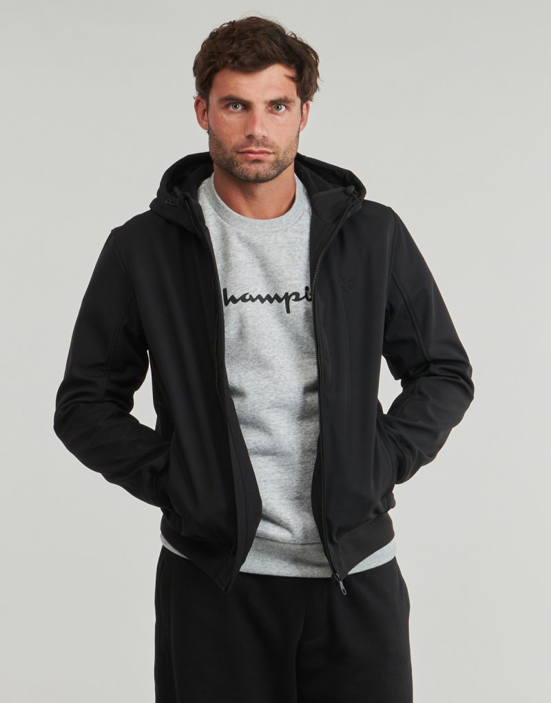 Giacca Sportiva Lyle & Scott Tonal Fleece Back Softshell Nero Giacche Sportive Uomo - 2