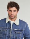 Denim jacket Guess SHERPA REG TRUCKER Blue Men's Denim Jackets - 5