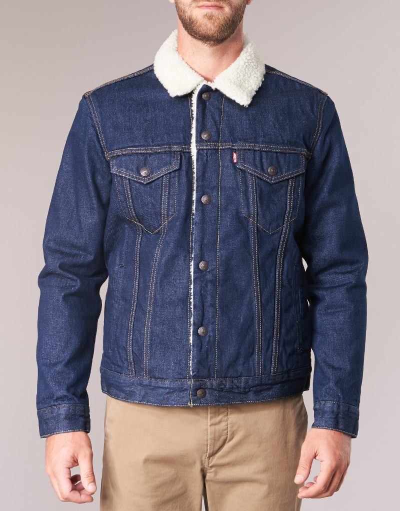 Giacca in jeans  Levis  TYPE 3 SHERPA TRUCKER  Marine -  Giacche in jeans Uomo - 4