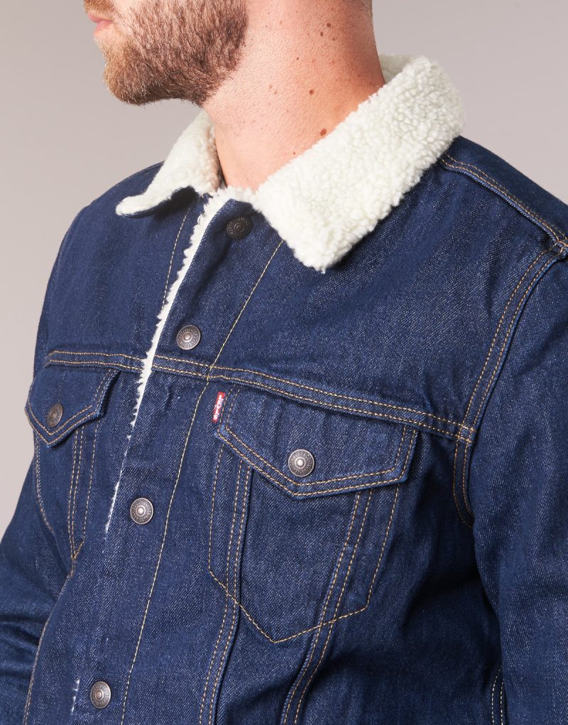 Giacca in jeans  Levis  TYPE 3 SHERPA TRUCKER  Marine -  Giacche in jeans Uomo - 6