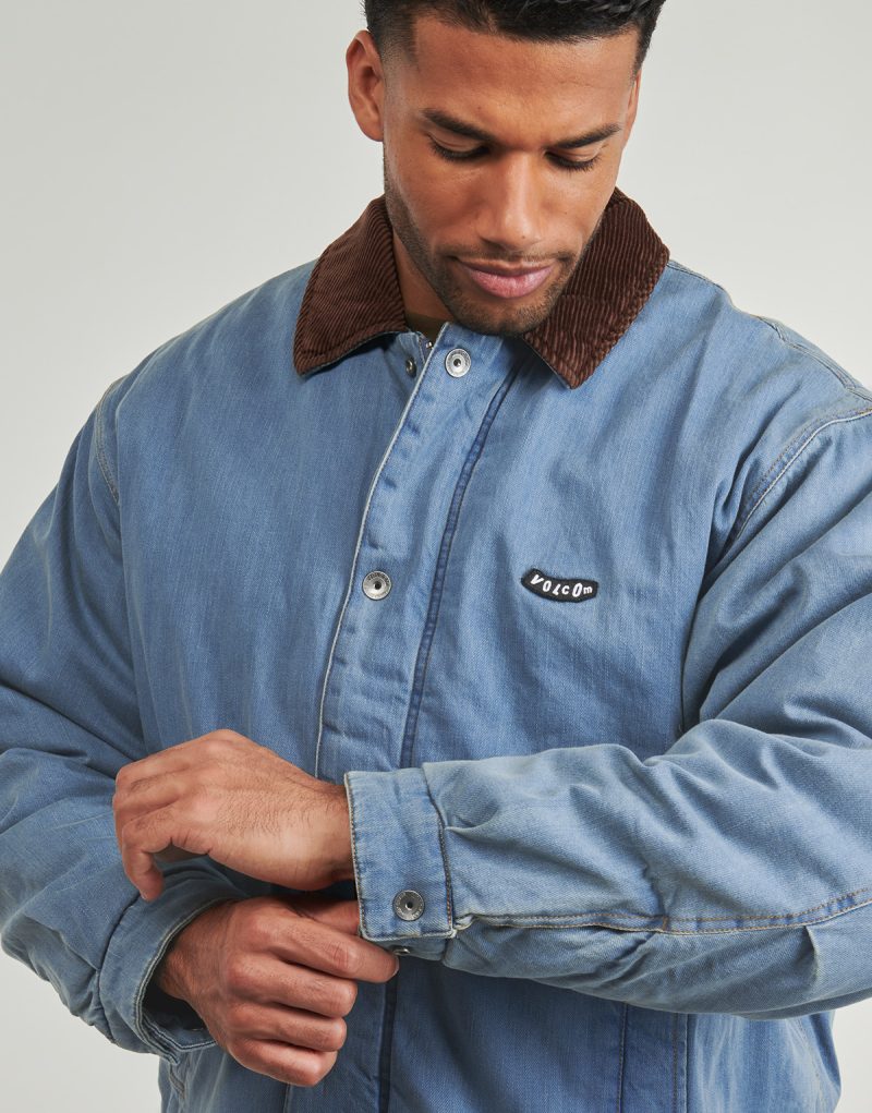 Giacca in jeans Volcom STONEWISH JACKET Blu Giacche in jeans Uomo - 5