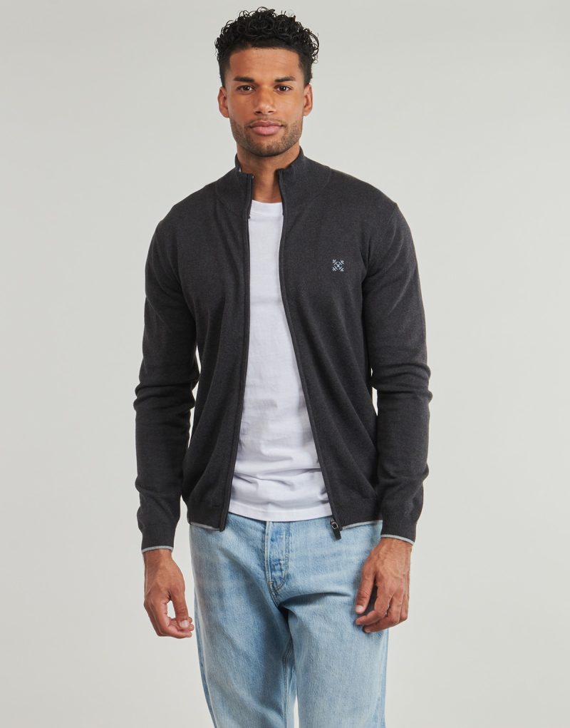 Gilet / Cardigan Oxbow R2PEZIP Nero Gilet / Cardigan Uomo - 2