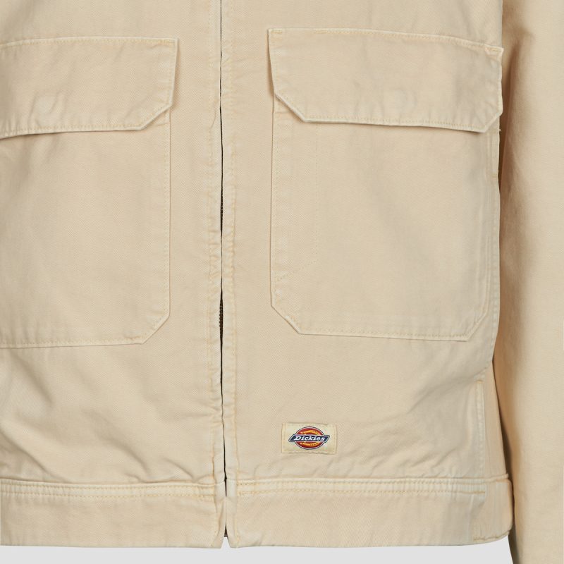 Giubbotto Dickies FORT SMITH TRUCKER JACKET WOOD ASH Beige Giubbotti Uomo - 8