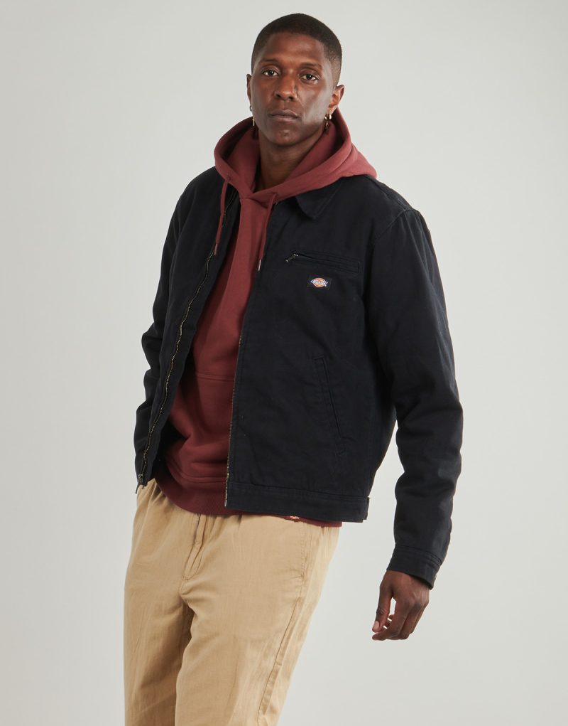 Giubbotto Dickies PAINTER JACKET CANVAS BLACK Nero Giubbotti Uomo - 3