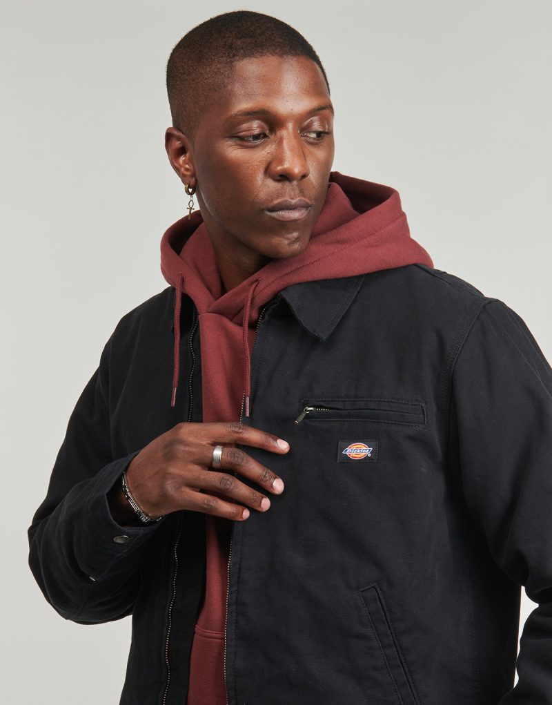 Giubbotto Dickies PAINTER JACKET CANVAS BLACK Nero Giubbotti Uomo - 5