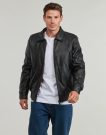 Jacket Harrington FONZIE FAUX LEATHER Black Men's Jackets - 2