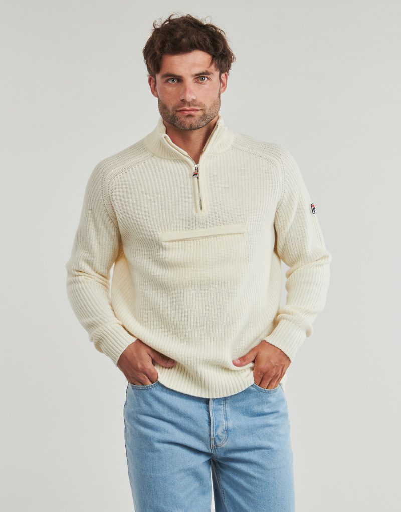 Maglione Fila GIOVANNI RELAXED HALF-ZIP KNIT SAILING SWEATER Bianco Maglioni Uomo - 2