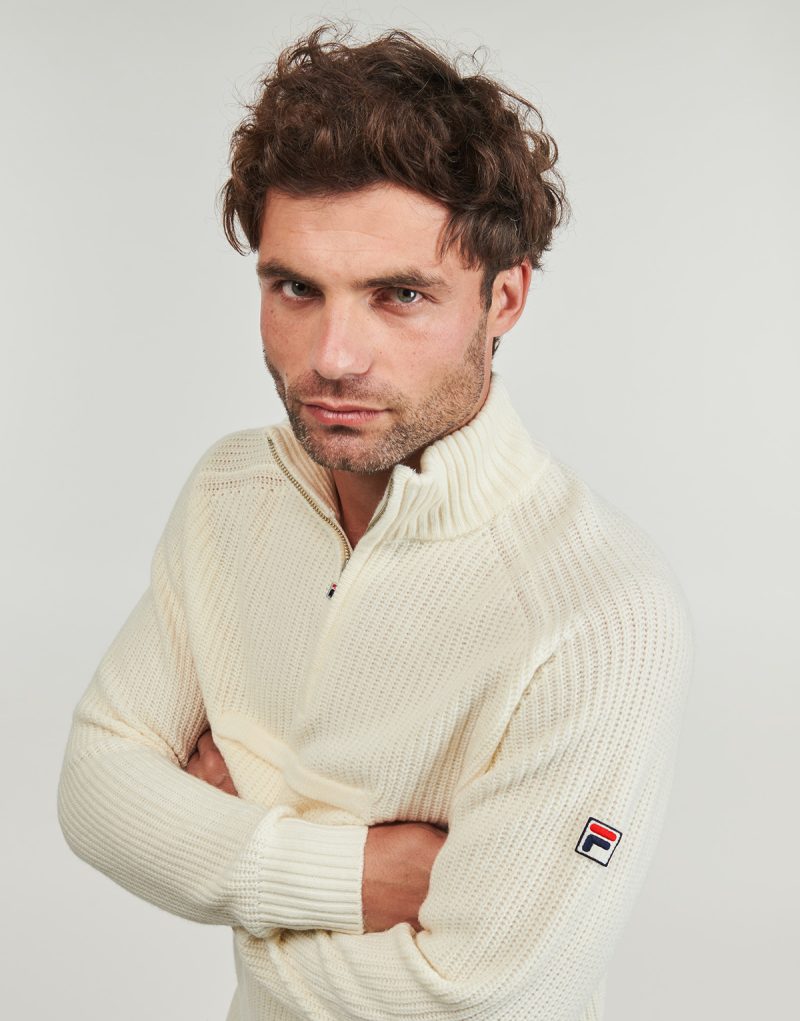 Maglione Fila GIOVANNI RELAXED HALF-ZIP KNIT SAILING SWEATER Bianco Maglioni Uomo - 5