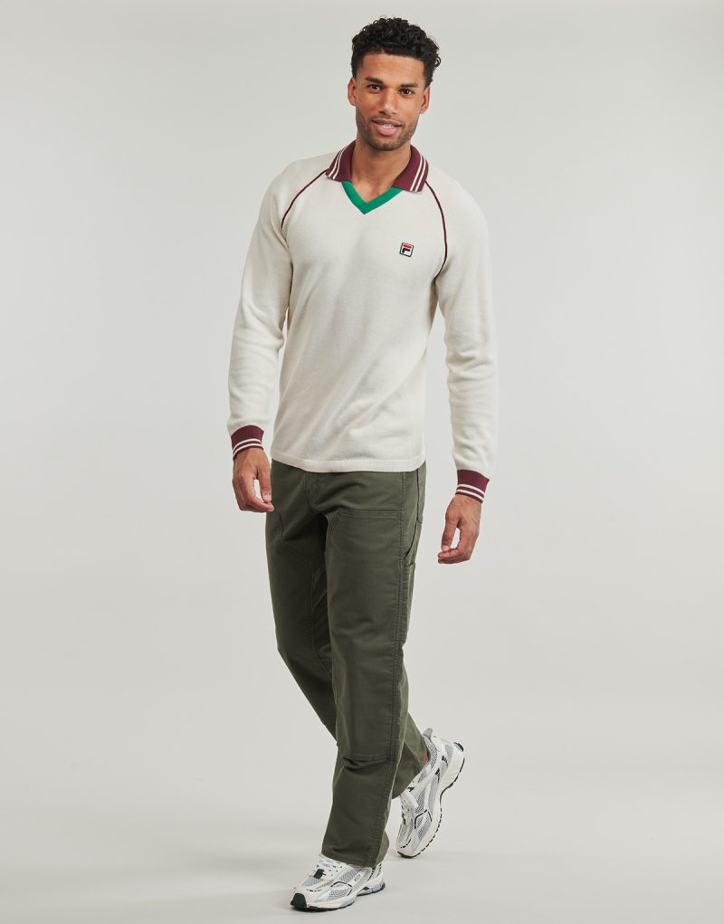 Pullover Fila MOLINAZZO REGULAR KNIT POLO SWEATER Beige Herrenpullover - 3