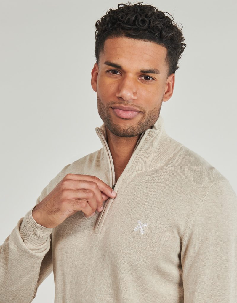 Oxbow R2PENZI Beige Sweater Men's Sweaters - 5