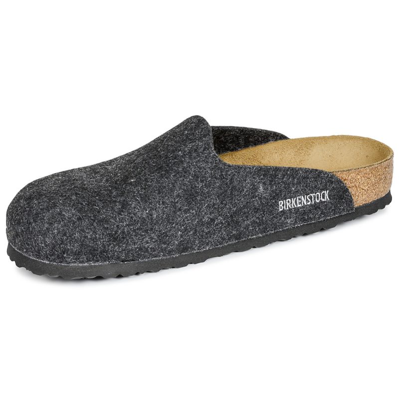 BIRKENSTOCK Amsterdam Feltro / De / Lana / Antracite / Regular Grigio Pantofole Uomo - 4