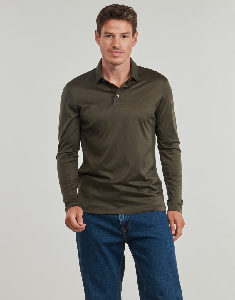 Emporio Armani     POLO SHIRT  Kaki Polo maniche lunghe Uomo - immagine 2