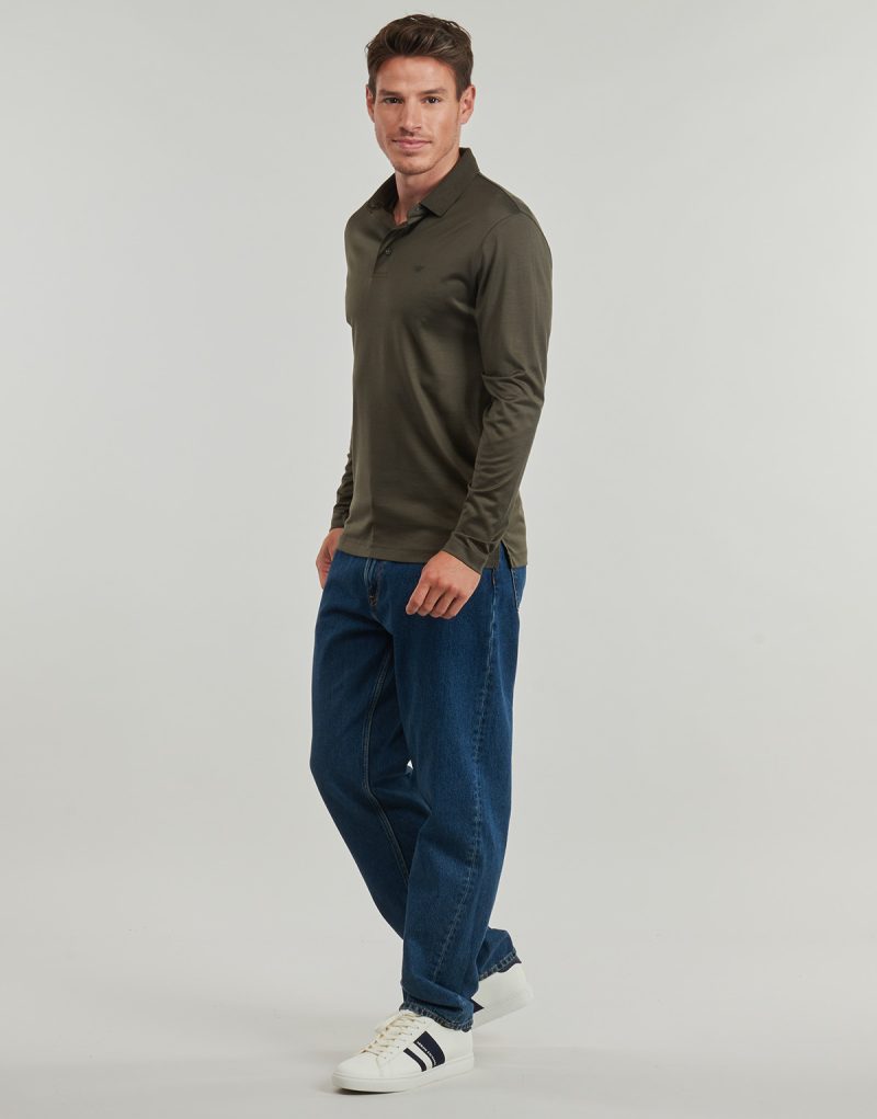 Emporio Armani     POLO SHIRT  Kaki Polo maniche lunghe Uomo - immagine 3