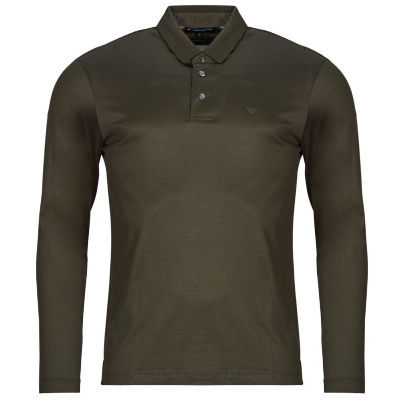 Polo maniche lunghe uomo Emporio Armani  POLO SHIRT  Kaki Emporio Armani 8034151505802